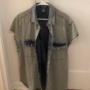 Divided Denim Button Up Shirt